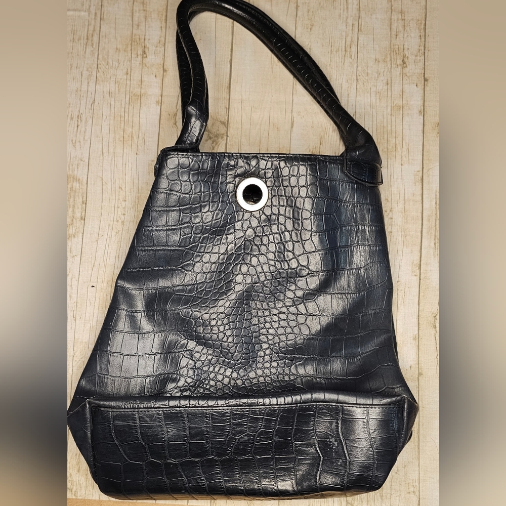 [Betty Barclay] Black Leather ♡♡ Over The Shoulder Purse - Picture 6 of 16